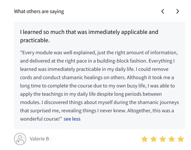 Online shamanic healing course review