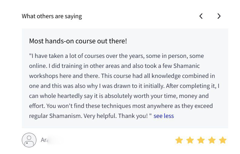 Online shamanic healing course review