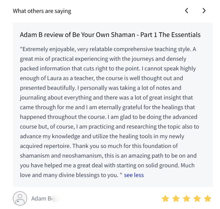 Online shamanic healing course review